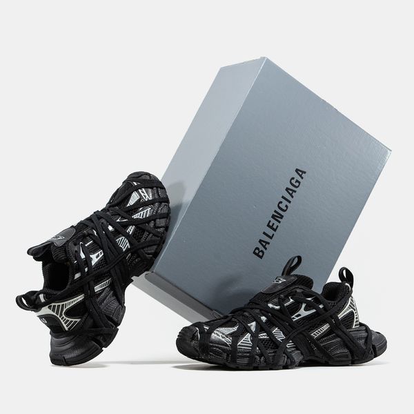 Кросівки Balenciaga 3XL Extreme Lace Black Silver 21553-36 фото