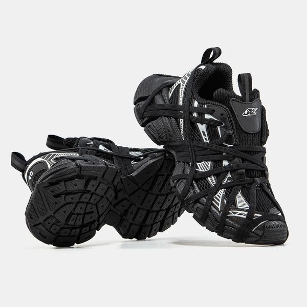 Кросівки Balenciaga 3XL Extreme Lace Black Silver 21553-36 фото