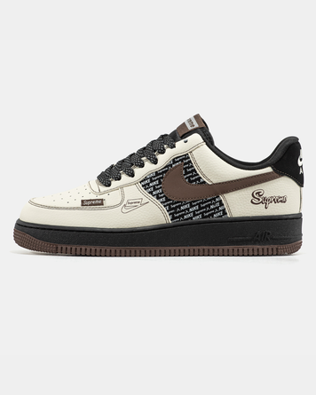Кросівки Nike Air Force 1 x Supreme Beige Brown 24171-43 фото