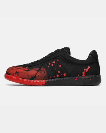Кеди Maison Margiela Replica Black Red Paint 22308-43 фото