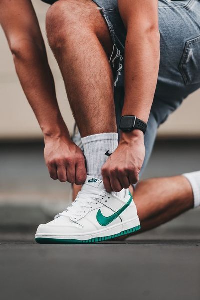 Кросівки Nike SB Dunk Low White Green 08760-40 фото