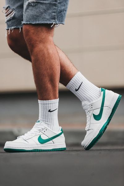 Кросівки Nike SB Dunk Low White Green 08760-40 фото