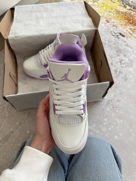 Кросівки Nike Air Jordan 4 White Purple 19607-36 фото