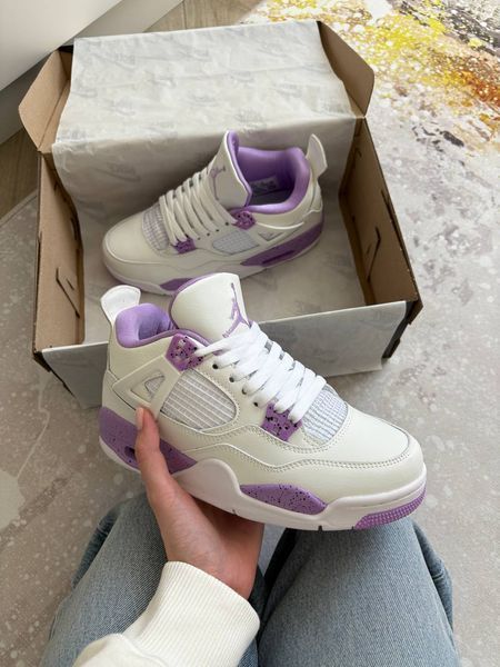 Кросівки Nike Air Jordan 4 White Purple 19607-36 фото