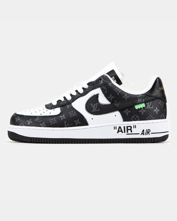 Кросівки Nike Air Force 1 Low By Virgil Abloh White Black x Louis Vuitton 14893-40 фото