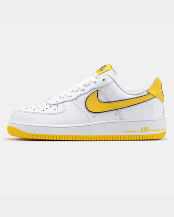 Кросівки Nike Air Force 1 Kobe Bryant White Yellow 19995-40 фото