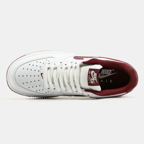 Кросівки Nike Air Force 1 Low White Bugrundy 23988-41 фото