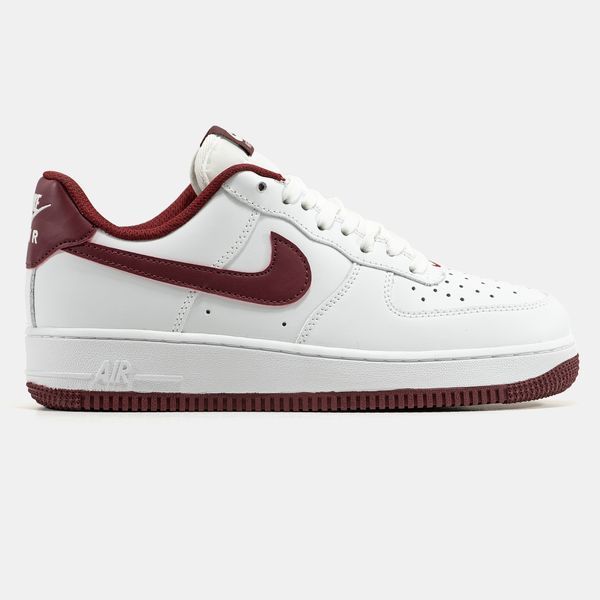 Кросівки Nike Air Force 1 Low White Bugrundy 23988-41 фото