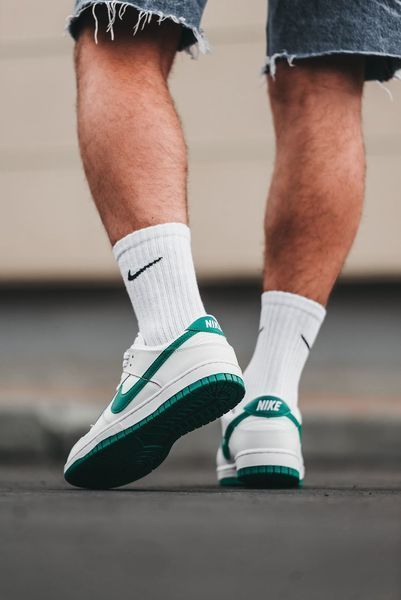 Кросівки Nike SB Dunk Low White Green 08760-38 фото