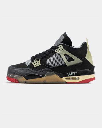 Кросівки Jordan Retro 4 Black Red Grey 07125-40 фото