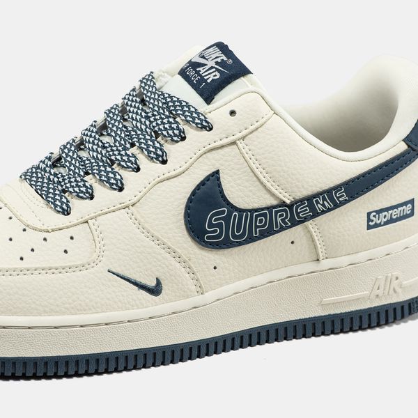 Кросівки Nike Air Force 1 x Supreme Beige Blue 24172-40 фото